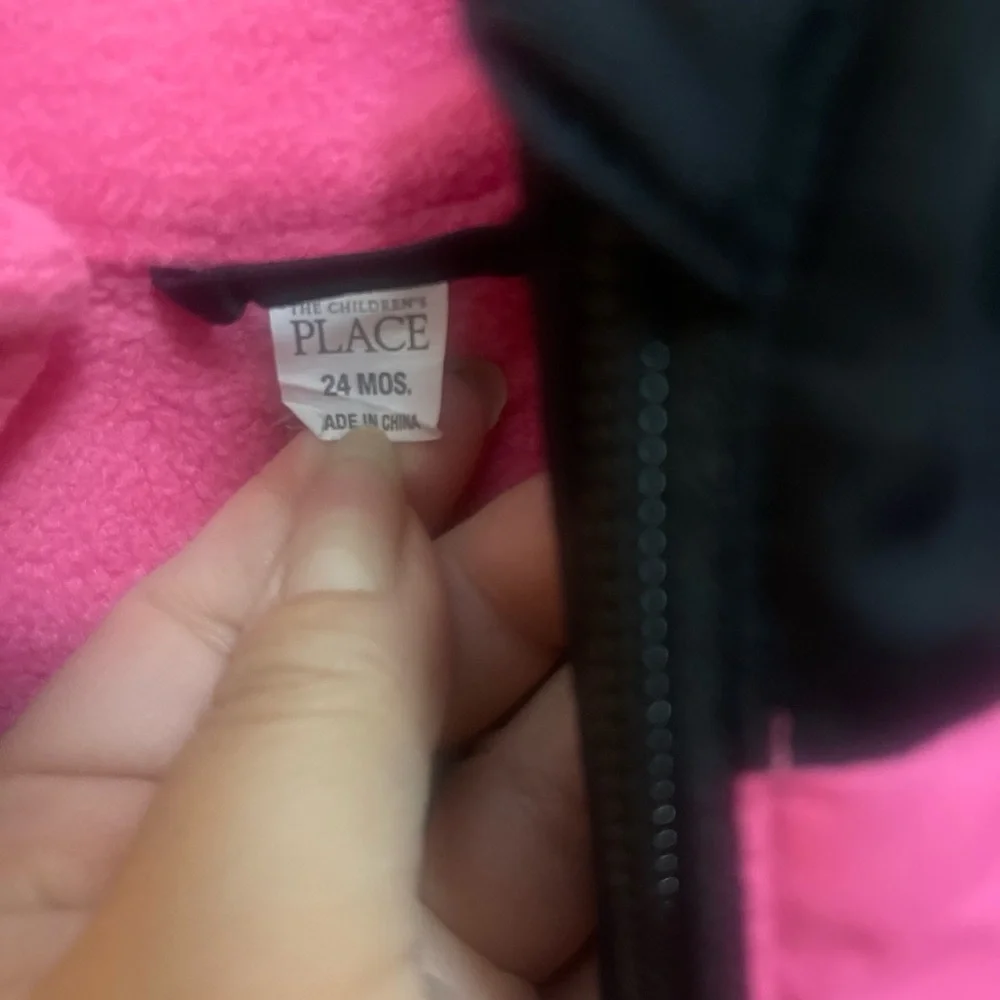 The Children's Place Pink and Cream winter snow 3 in 1 jacket